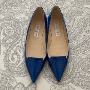 Reduced!! Jimmy Choo Blue Python flat size 40.5